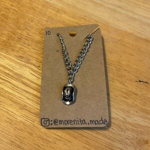 Western cowboy hat necklace